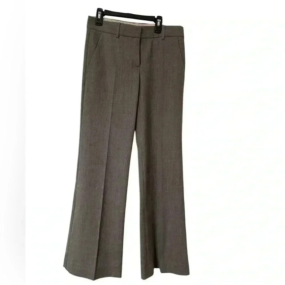 Size 2 Gray THEORY Wool Trouser Pants with Pleats, Used, See Photos - Picture 1 of 11